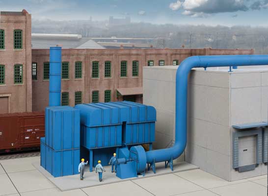 Walthers Cornerstone Organic Vapor Air Cleaner (RTO) - Cornerstone Modern Industrial Park -- Kit - 6-1/2 x 5 x 5-1/8" 16.5 x 12.7 x 13cm - 933-4086