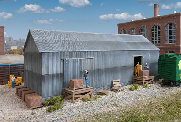 Walthers Cornerstone Brickworks Storage Building -- Kit - 9 x 4-1/4 x 3-1/2" 22.5 x 10.6 x 8.7cm - 933-4101
