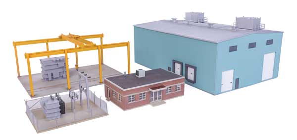 Walthers Cornerstone HO Transformer Factory -- Kit