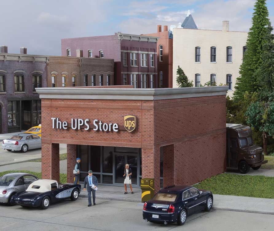 Walthers Cornerstone The UPS Store(R) -- Kit - 4-5/16 x 3-5/8 x 2-3/4" 10.9 x 9.2 x 6.9cm - 933-4112