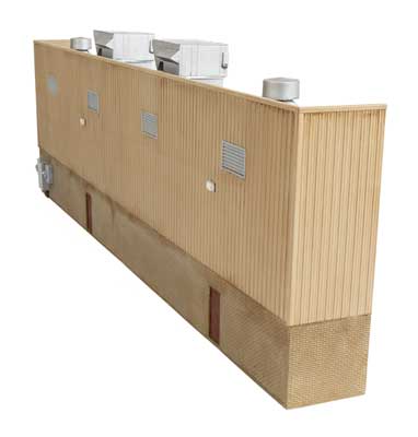 Walthers Cornerstone HO Plastic Pellet Plant Background Building -- Kit