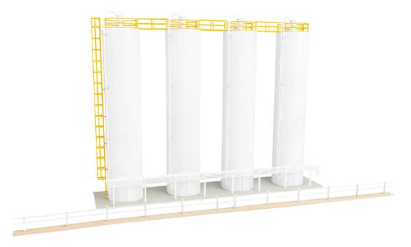 Walthers Cornerstone HO Plastic Pellet Plant Background Building -- Kit