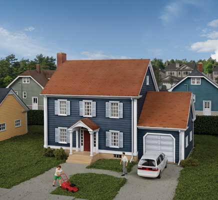 Walthers Cornerstone Colonial House -- Kit - 6-3/4 x 5 x 4-3/4" 17.1 x 12.7 x 12cm - 933-4153