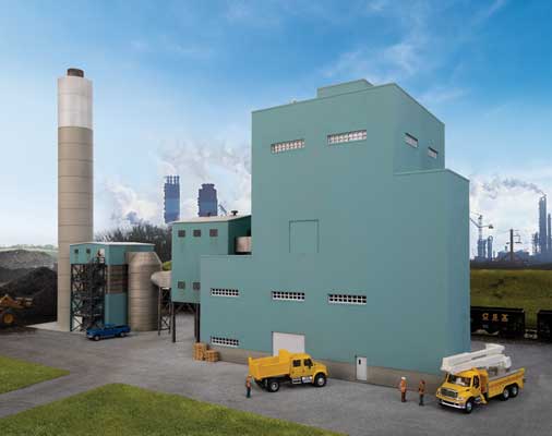 Walthers Cornerstone Lakefront Energy Power Plant with Dust Collector -- Kit - 28-1/2 x 7-13/16 x 17-7/8 72.3 x 19.8 x 45.3cm (height at stack) - 933-4172