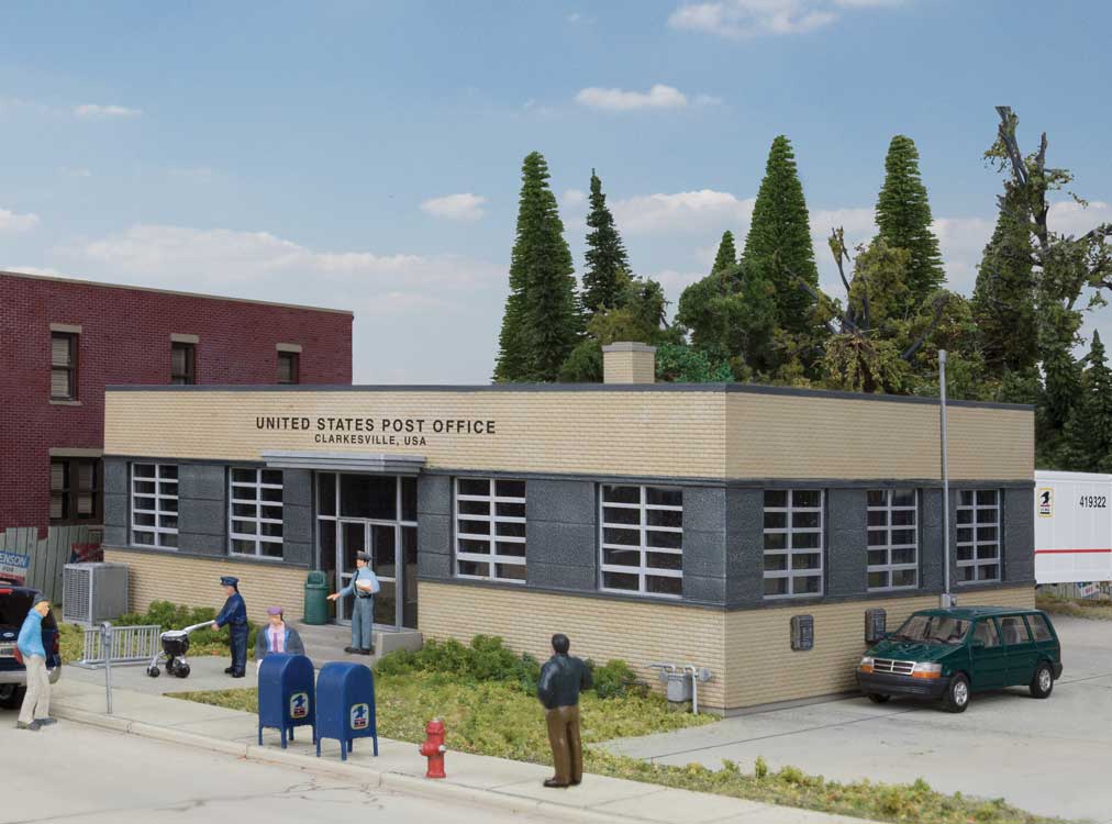 Walthers Cornerstone Brick Post Office -- Kit - 7-7/8 x 5-11/16 x 3-1/16" 20 x 14.4 x 7.7cm - 933-4200