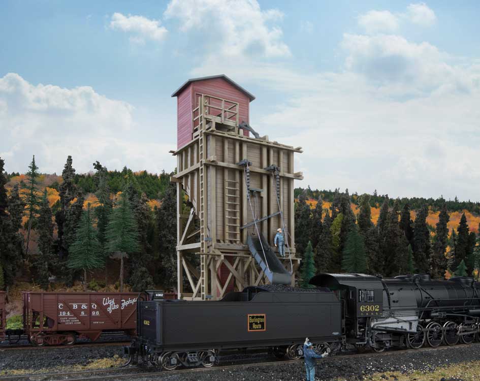 Walthers Cornerstone Small Wood Coaling Station -- Kit - 3 x 5-5/8 x 7-13/16" 7.8 x 14.1 x 19.7cm - 933-4202