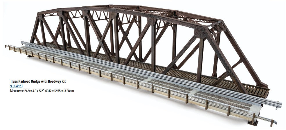 Walthers Cornerstone HO Truss Railroad Bridge with Roadway -- Kit