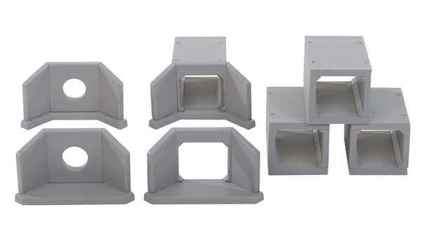 Walthers Cornerstone Concrete Culverts pkg(4) -- Kit - 933-4558
