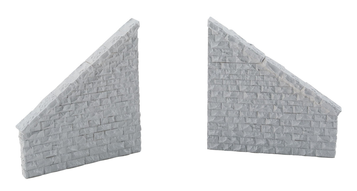 Walthers Cornerstone HO Railroad Bridge Stone Wing Walls - Resin Casting