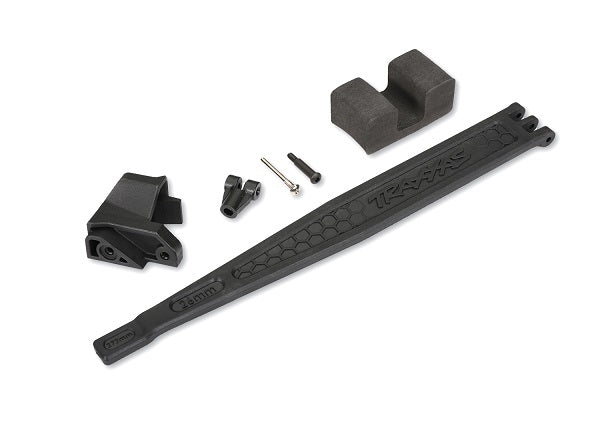 Traxxas 9346 Battery hold-down/ battery clip/ hold-down post/ foam spacer/ screw pin (fits #9345 Chassis) - TRA9346