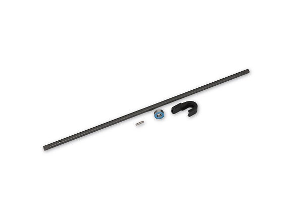Traxxas 9354 Driveshaft, center, steel (249mm)/ pin/ support, center driveshaft/ 5x11x4 bearing - TRA9354