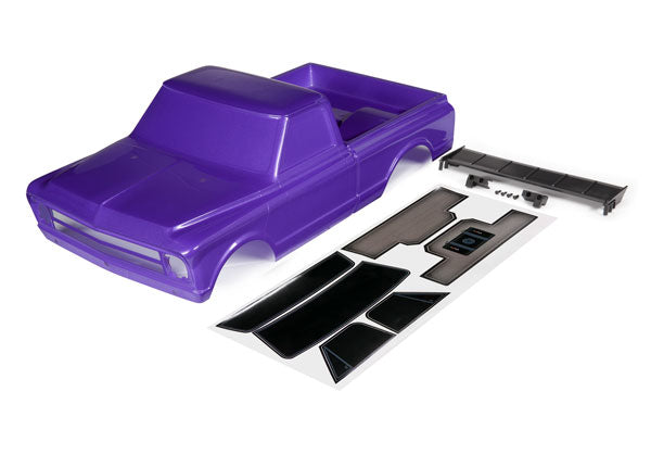 Traxxas 9411P Body, Chevrolet C10, purple (painted) (includes wing & decals) (requires #9415 series Body accessories to Complete Body) - TRA9411P
