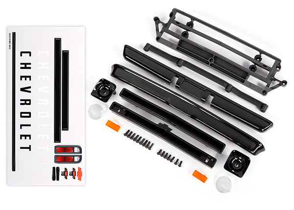 Traxxas 9415 Body accessories, Chevrolet C10, black (includes grille (upper & Lower), headlight housings (left & right), bumpers (Front & Rear), Mounting retainers and Hardware) - TRA9415