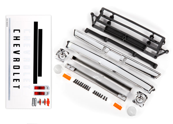 Traxxas 9415R Body accessories, Chevrolet C10, chrome (includes grille (upper & Lower), headlight housings (left & right), bumpers (Front & Rear), Mounting retainers and Hardware) - TRA9415R