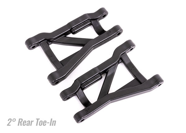 Traxxas 9432 Suspension Arms, black, Rear (left & right), heavy duty, 2° toe angle (2) - TRA9432