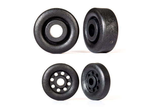 Traxxas 9461 Wheels, Wheelie bar, black (26mm (2), 18mm (2)) - TRA9461