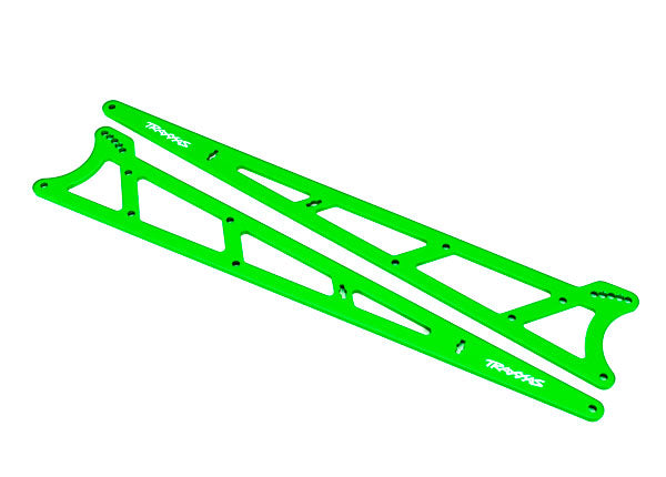 Traxxas 9462G Side Plates, Wheelie bar, Green (aluminum) (2) - TRA9462G