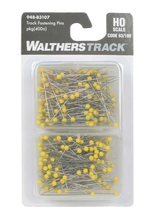 WalthersTrack HO Code 83 / Code 100 Track Fastening Pins - about 400 per pack - 948-83107