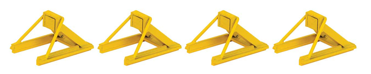 WalthersTrack HO Assembled Track Bumper pkg(4) -- Yellow - 948-83108