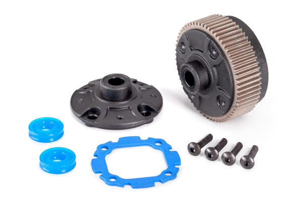 Traxxas 9481 Differential with steel ring gear/ side cover Plate/ gasket/ x-rings (2)/ 2.5x10mm BCS (4) - TRA9481
