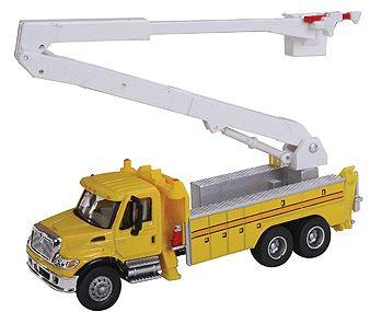 Walthers SceneMaster International(R) 7600 Utility Truck w/Bucket Lift - Assembled -- Yellow - 949-11752