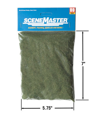 Static Grass Flocking -- Green Blend 1/16" 1.5mm Fibers, 3-1/2oz 100g