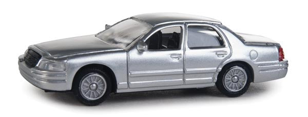 Walthers HO Ford(R) Crown Victoria Police Interceptor -- Unmarked Unit (silver, no lights)