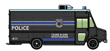 Walthers SceneMaster Morgan Olson(R) Route Star Van -- Police - Crime Scene Investigation