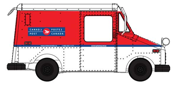 Long Life Vehicle (LLV) Mail Truck -- Canada Post (1987-1998 Scheme)