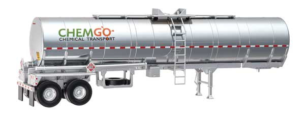 Walthers SceneMaster HO Chemical Tank Trailer - Assembled -- Walthers SceneMaster HO ChemGo