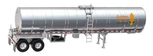Walthers SceneMaster HO Food Grade Tank Trailer - Assembled -- Golden Kernel Corn Syrup