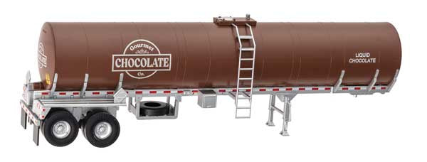 Walthers SceneMaster HO Food Grade Tank Trailer - Assembled -- Gourmet Chocolate Co.