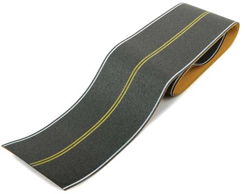 Walthers SceneMaster FLEXIBLE SELF ADHESIVE PAVED ROADWAY - VINTAGE/MODERN (NO PASSING ZONE) - 949-1252