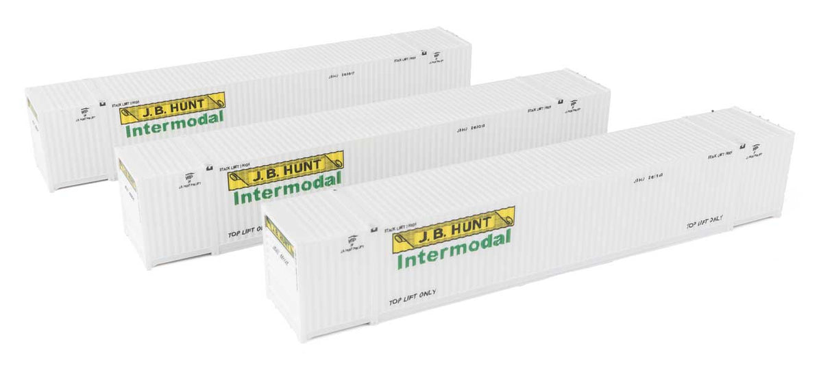 Walthers SceneMaster HO 53' Singamas Corrugated Side Container - 3-Pack -- JB Hunt