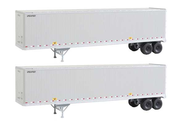 Walthers SceneMaster HO 45' Stoughton Trailer 2-Pack - Assembled -- United Parcel Service UPSZ (gray)