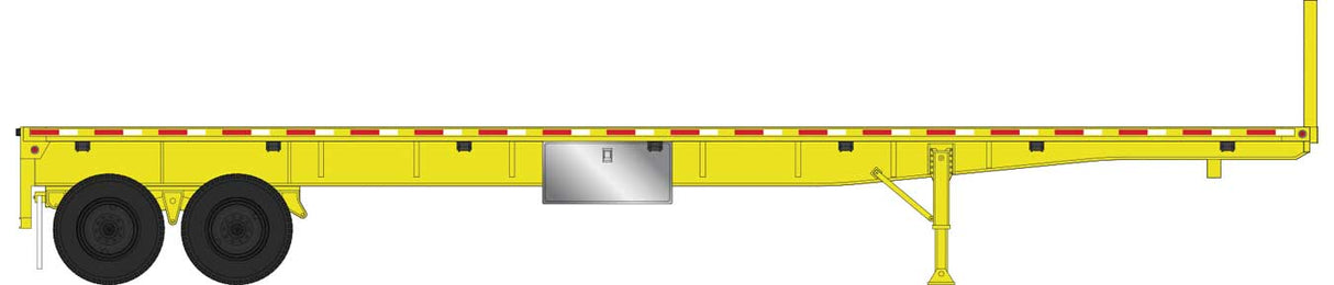 40' Flatbed Trailer - Ready to Run - 2-Pack -- Yellow