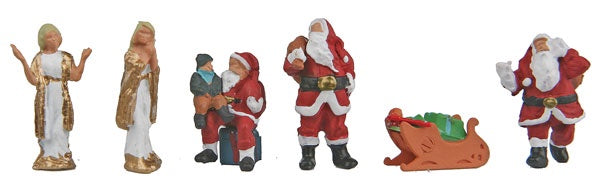 Walthers SceneMaster HO Christmas Figures -- pkg(6)