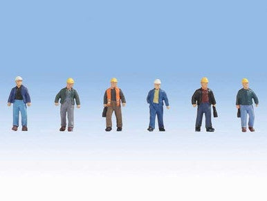 Walthers SceneMaster Construction Workers pkg(6) - Set #2 - 949-6047