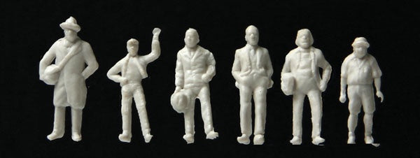 Walthers SceneMaster Standing and Walking Figures -- Unpainted pkg(72) - 949-6053