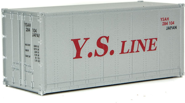 Walthers SceneMaster HO 20' SMOOTH SIDE CONTAINER - YS LINE - 949-8659