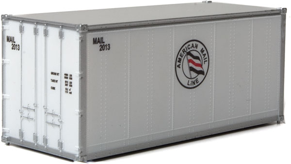 Walthers SceneMaster 20' Smooth-Side Container - Ready to Run -- American Mail Line - 949-8660