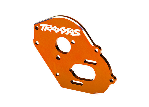 Traxxas 9490A Plate, Motor, 6061-T6 aluminum (orange-anodized) (4mm thick)/ 3x10mm CS with split and flat washer (2) - TRA9490A
