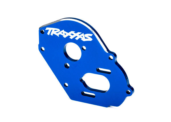 Traxxas 9490X Plate, Motor, 6061-T6 aluminum (blue-anodized) (4mm thick)/ 3x10mm CS with split and flat washer (2) - TRA9490X