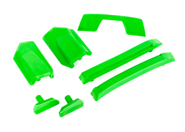 Traxxas 9510G Body reinforcement set, green/ Skid Pads (roof) (fits #9511 Body) - TRA9510G