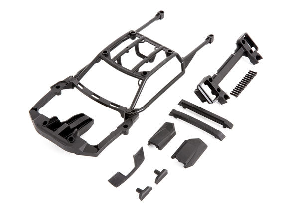 Traxxas 9513X Body support (assembled with Front Mount & Rear Latch)/ Skid Pads (roof) (left & right) - TRA9513X