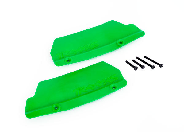 Traxxas 9519G Mud guards, Rear, Green (left and right)/ 3x15 CCS (2)/ 3x25 CCS (2) - TRA9519G