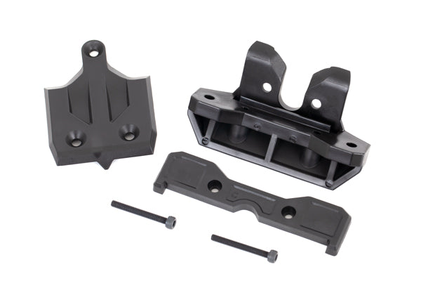 Traxxas 9536 Bumper, Rear/ SkidPlate, Rear/ tie Bar Mount, Rear/ 3x25 CS (2) - TRA9536