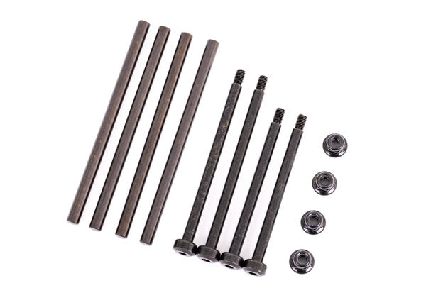 Traxxas 9540 Suspension pin set, Front & Rear (hardened steel), 4x67mm (4), 3.5x48.2mm (2), 3.5x56.7mm (2)/ M3x0.5mm NL, flanged (4) - TRA9540