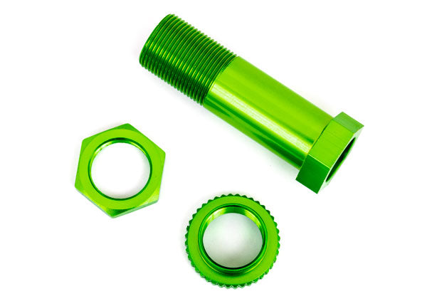 Traxxas 9545G Servo saver post/ adjuster nut/ locknut (green-anodized, 6061-T6 aluminum) (1 each)