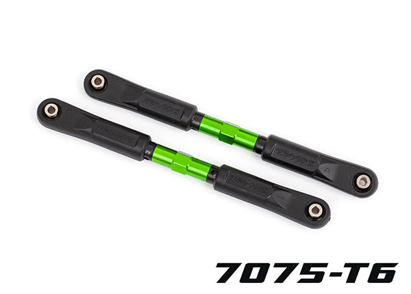 Traxxas 9547G Camber links, Front, Sledge (TUBES green-anodized, 7075-T6 aluminum, stronger than titanium) (117mm) (2)/ rod ends, assembled with steel hollow balls (4)/ aluminum wrench, 8mm (1) - TRA9547G